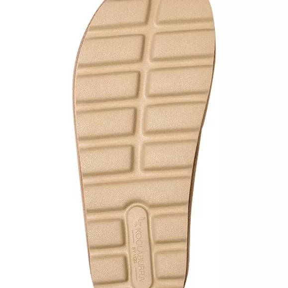 NEW Koolaburra By UGG Tizz Tan Platform Sandals with Velcro Straps Size 8 - Picture 5 of 12